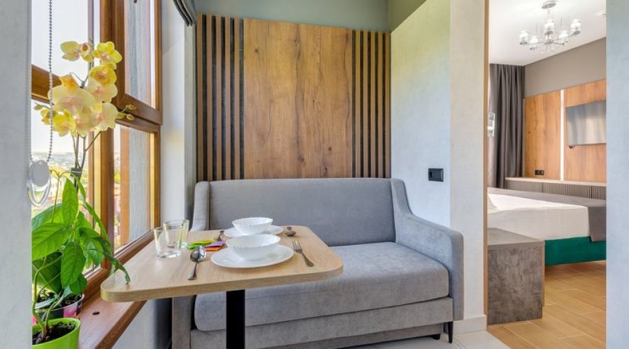 Студио 2-местный (с кухней, с балконом и видом на море)